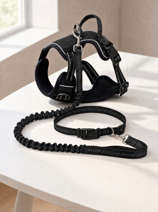 WagVenture Adventure Bundle — No-Pull Adventure Harness with Hands-Free Bungee Leash and waist belt