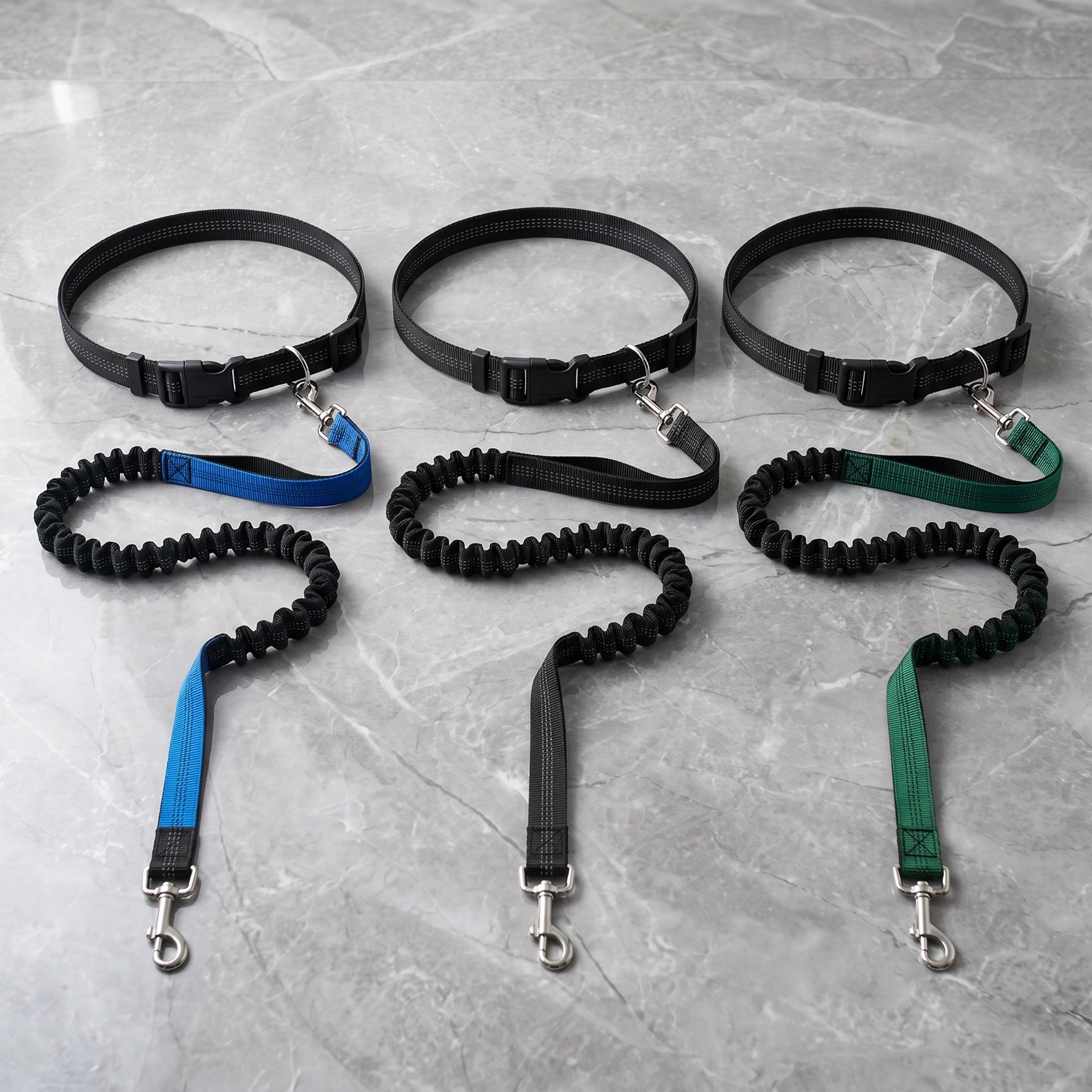 Triple Hands-Free Bungee Dog Leash