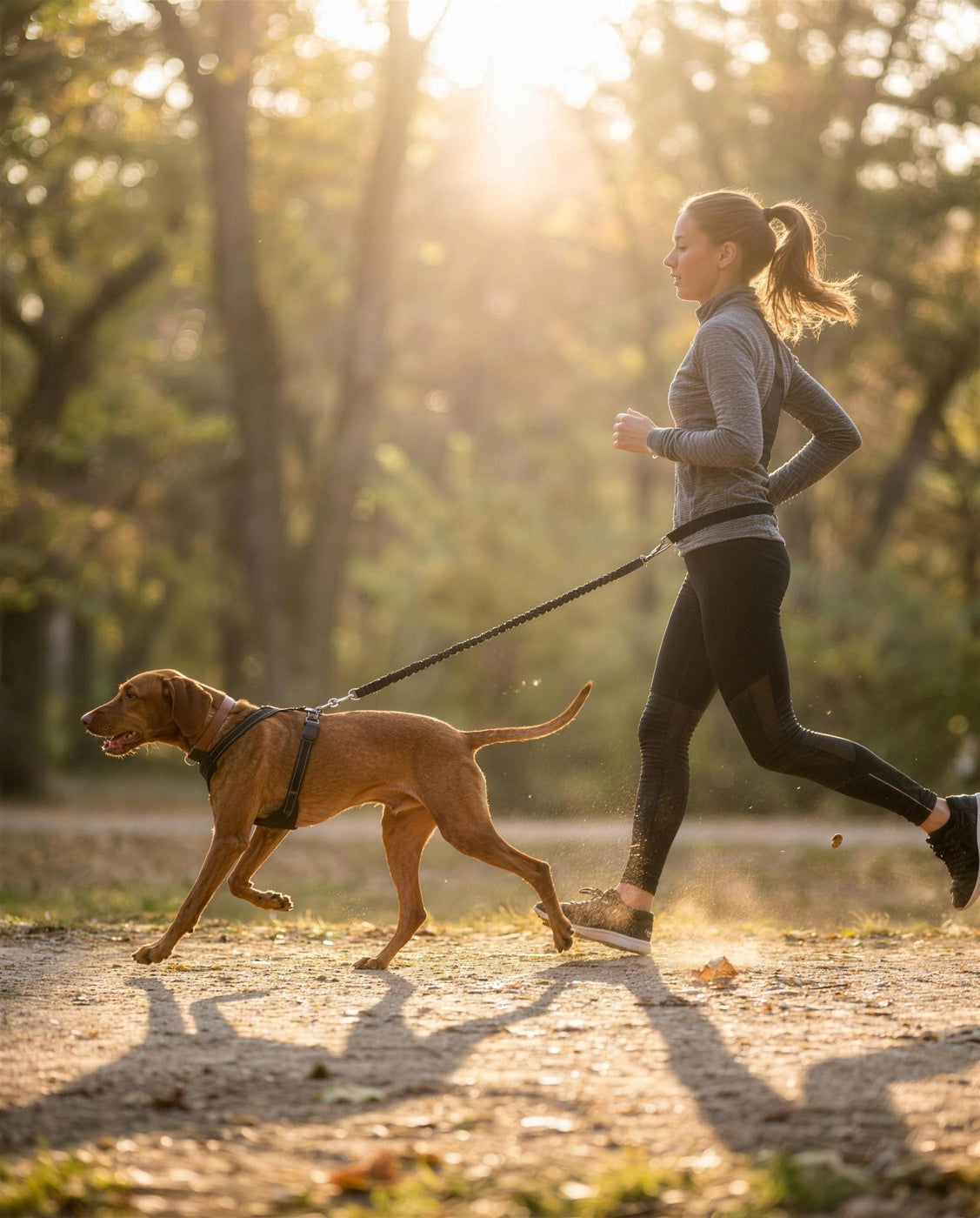 Running with the dog hands-free